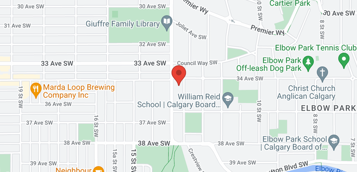 map of 3611 13A Street SW